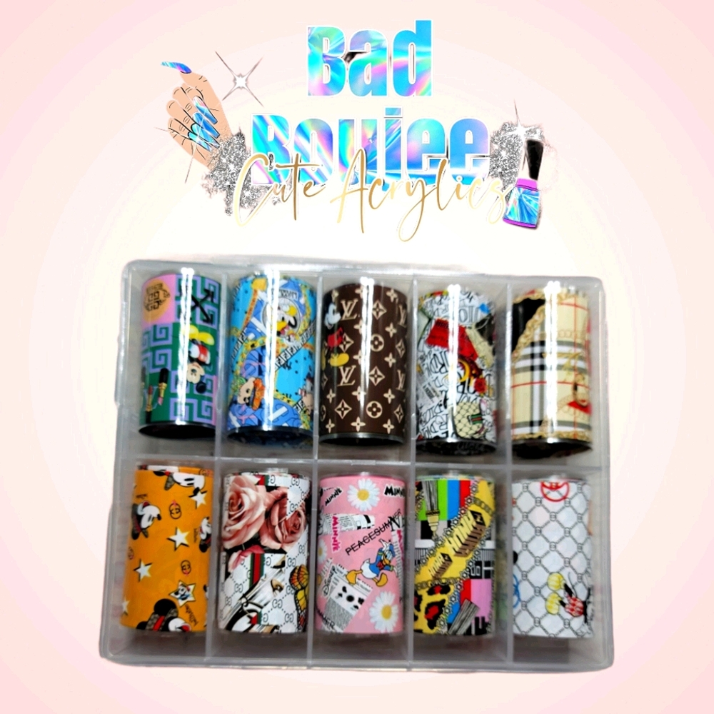 Mickey Mouse designer transfer nail foil